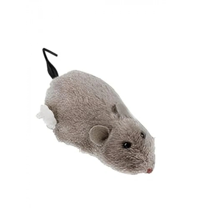 Kurmalı Peluş Fare Kedi Oyuncağı - Renkli