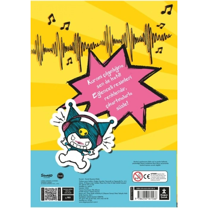 Kuromi - Havalı Boyama Kitabı (Stickerlı Boyama Kitabı)