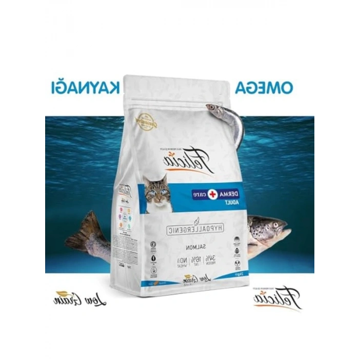 Kuru Kedi Maması, Somonlu, Az Tahıllı, Yetişkin, Hipoalerjenik, 2 Kg