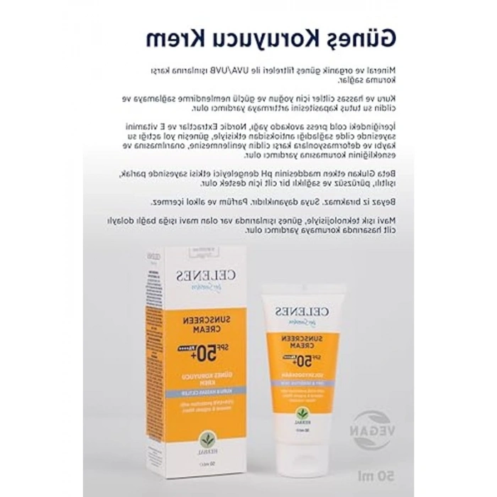 Kuru ve Hassas Ciltler için Güneş Kremi, SPF 50+ 50ml