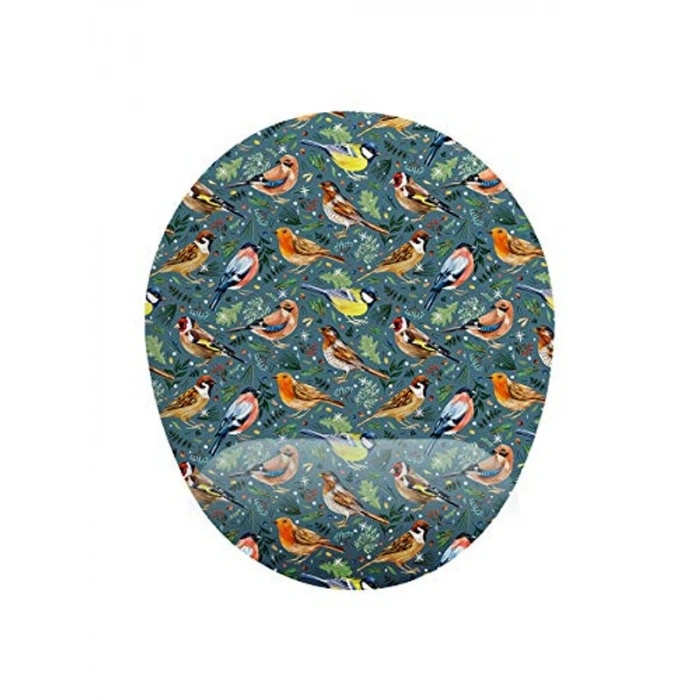 Kuş Desenli Bilek Destekli Mouse Pad