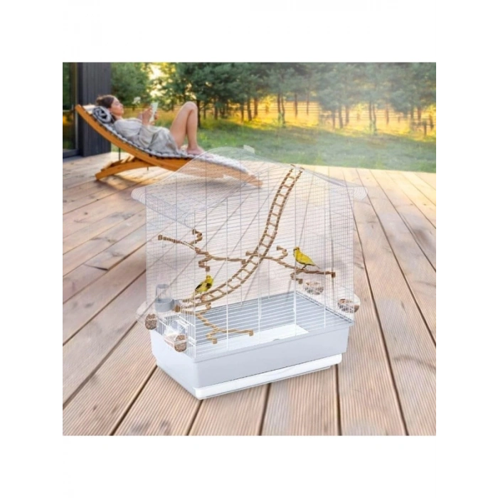 Kuş Kafesi - Mavi/Beyaz Renk Seçeneği (67x42,5x58,5 cm)