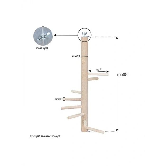 Kuş Tüneği ve Merdiveni - 30 cm Boyunda