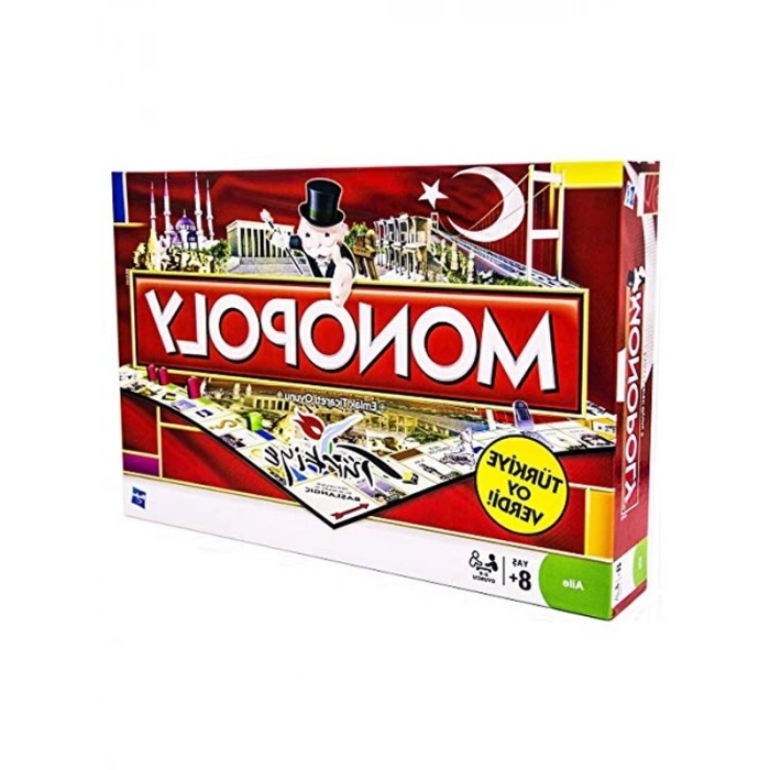 Kutu Monopoly Oyunu, 8 Yaş ve Üstü için Eğlenceli Aile Oyunu