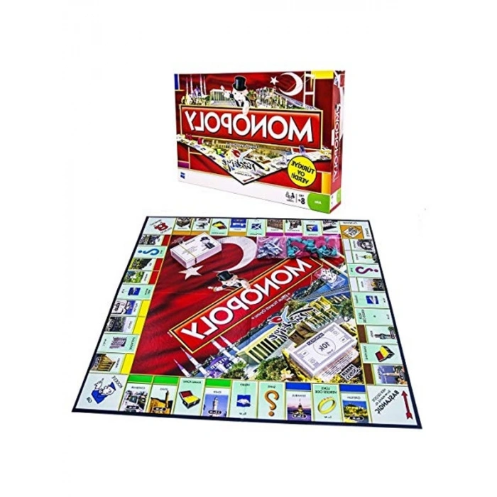 Kutu Monopoly Oyunu, 8 Yaş ve Üstü için Eğlenceli Aile Oyunu