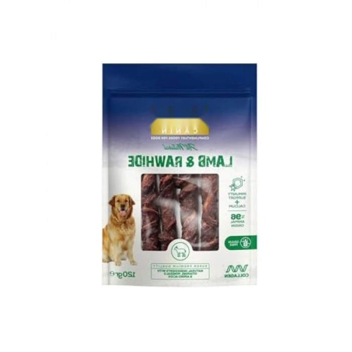 Kuzu Eti Sargılı Rawhide Kemik, 120 Gr