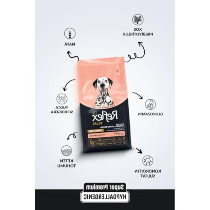 Kuzu Etli Kısırlaştırılmış Yetişkin Köpek Maması, 12 kg Ekonomik Boy