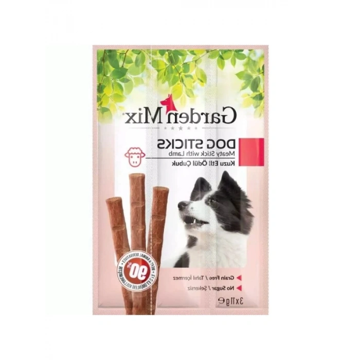 Kuzu Etli Köpek Stick Ödül Seti, 3 Adet