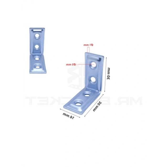 L Demir Gönye Köşebent, 16x30x30mm, 25 Adet