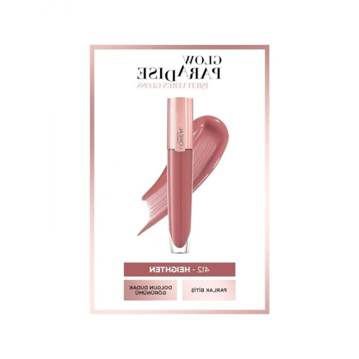 LOreal Paris Brilliant Signature Plump in Gloss Ruj 412, Heighten