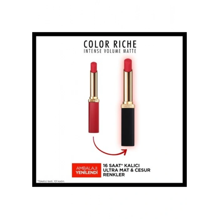 LOréal Paris Color Riche Colors of Worth Intense Volume Matte Ruj - 100 Pink Worth It