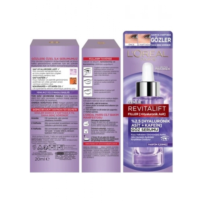 LOréal Paris Revitalift Filler Göz Çevresi Göz Serumu 20Ml