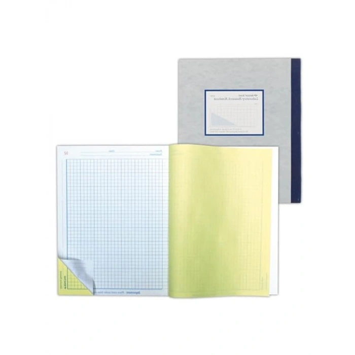 Laboratuvar Defteri, 4 x 4 Kareli, Gri Kapak