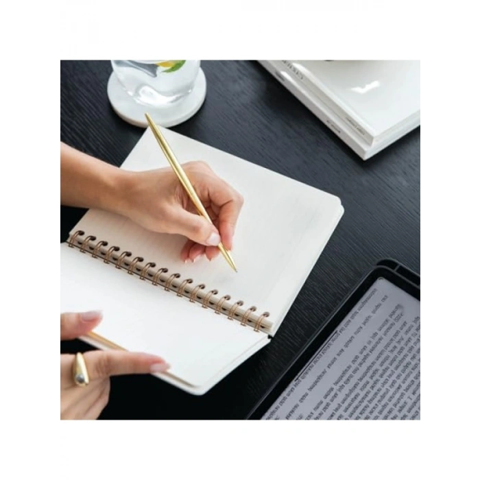 Lacivert Renkli Spiralli Sert Kapak Not Defteri