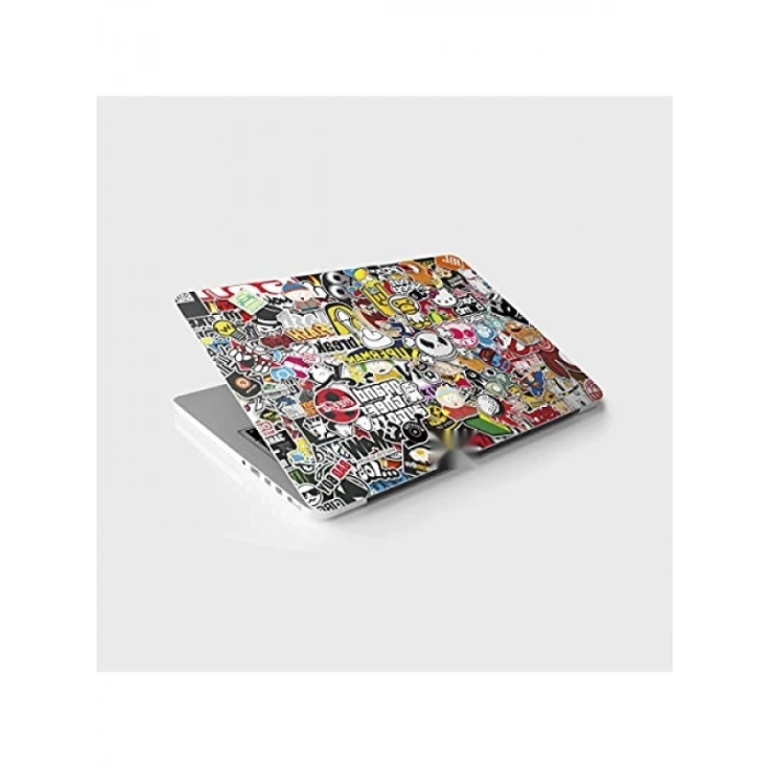 Laptop ve Notebook için Kaplama Sticker - Sticker Bomb Deseni