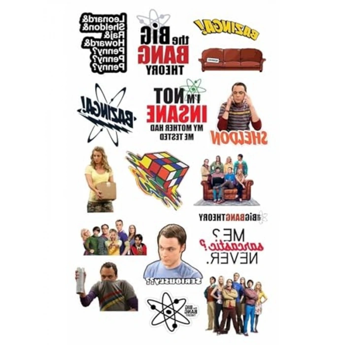 Laptop ve Tablet için Sticker Seti - The Big Bang Theory Temalı