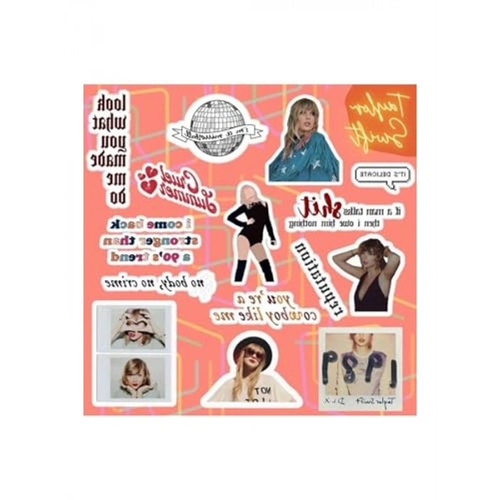 Laptop ve Telefon İçin Sticker Seti - Taylor Swift Temalı