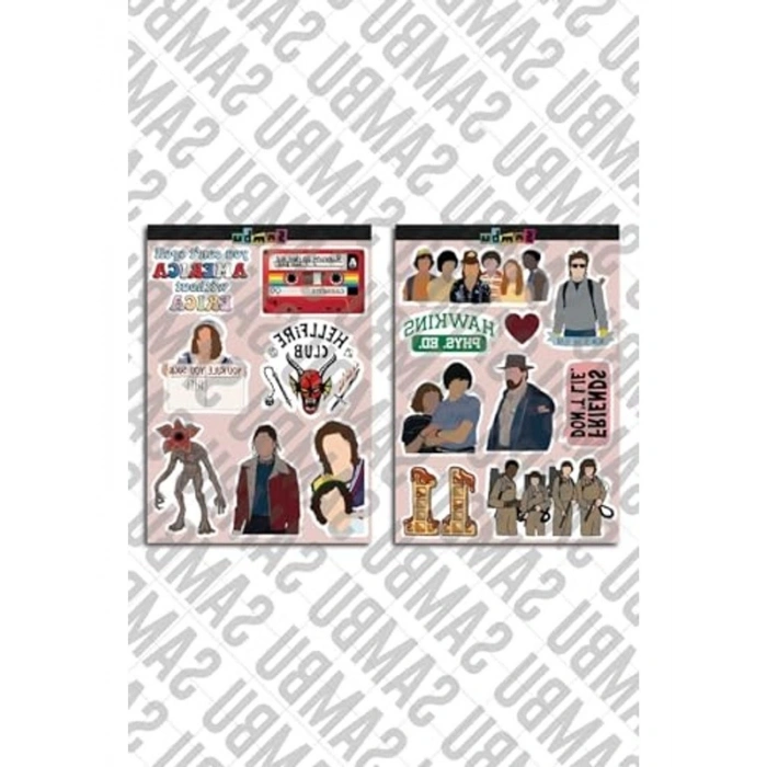 Laptop ve Telefon İçin Stranger Things Temalı Sticker Seti