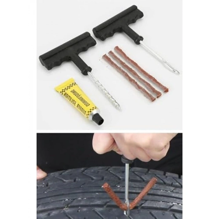 Lastik Onarım Kiti, 6 Parça Set ile Araba ve Motosiklet için Acil Tamir
