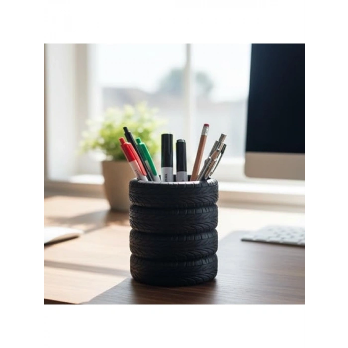 Lastik Şeklinde Kalem Tutucu, Pratik Masa Üstü Organizer