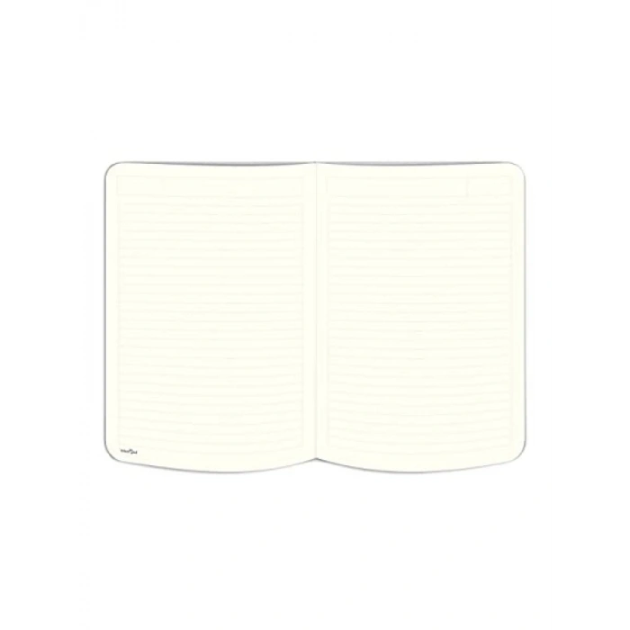 Lastikli Kumaş Defter - Çizgili Tasarım ile