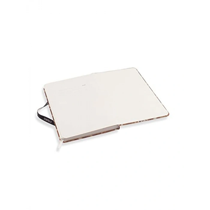 Lastikli Kumaş Defter - Çizgili Tasarım ile