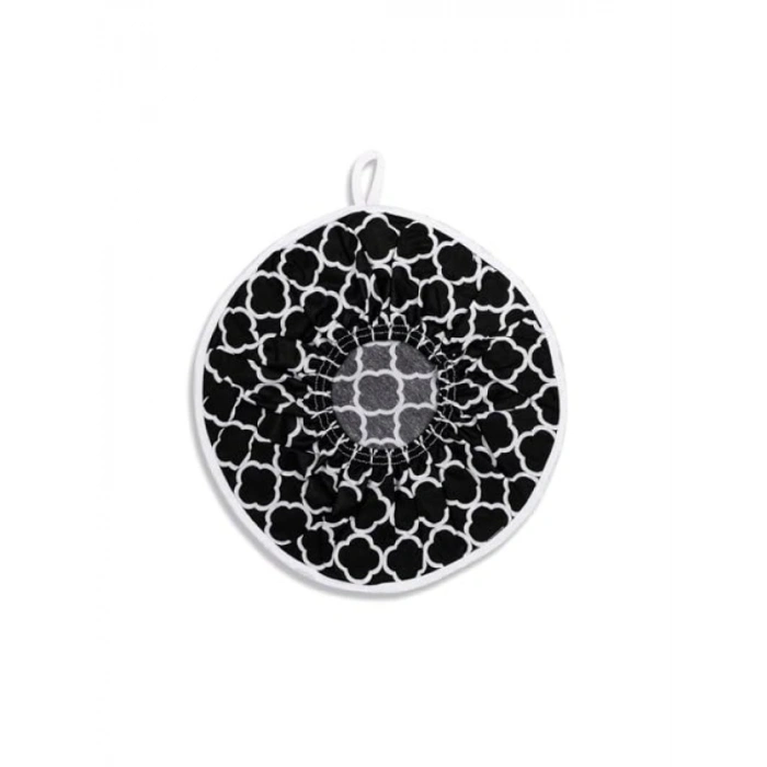 Lastikli Pilav Demleme Örtüsü - Standart Ölçü, Siyah Halka