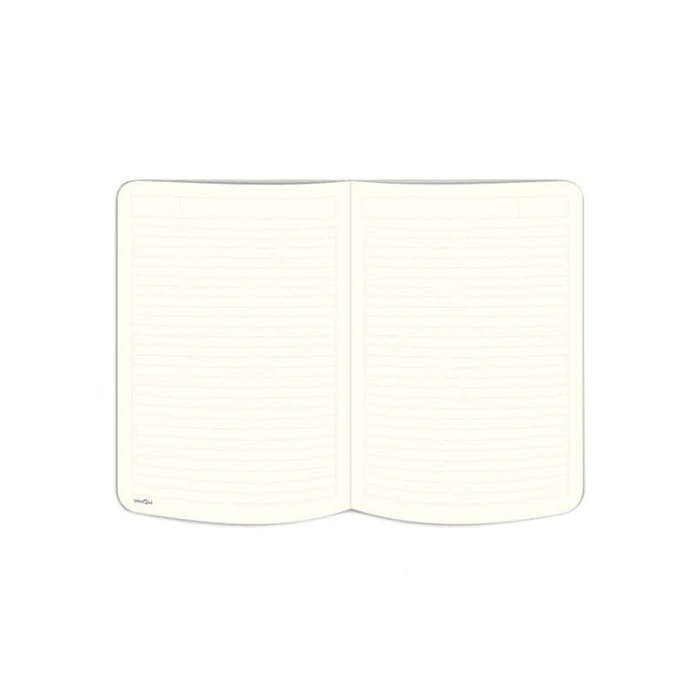 Lastikli Zebra Desenli Çizgili Kumaş Defter