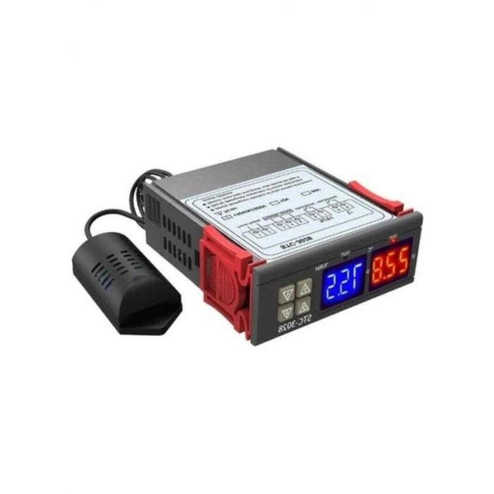 LCD Ekranlı Nem ve Sıcaklık Kontrol Termostatı, 12V