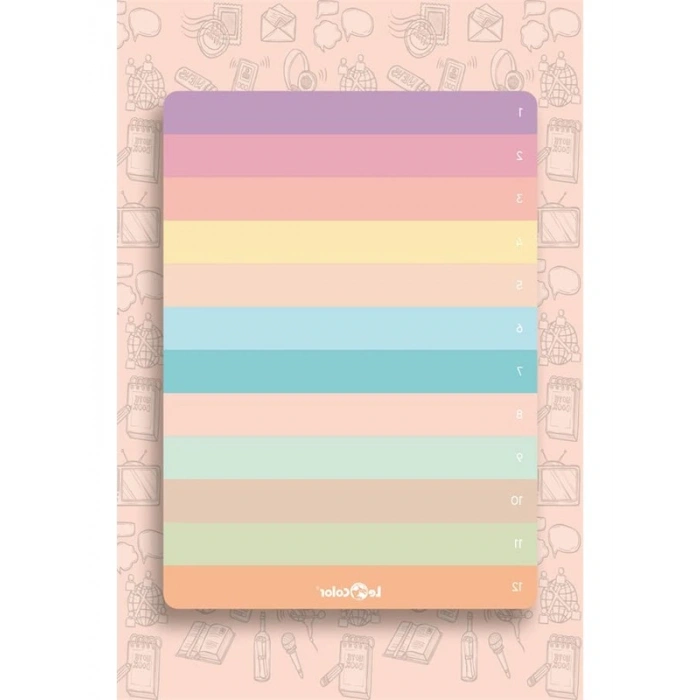 LE COLOR Numaralı Planlayıcı Blok Pastel