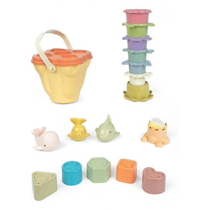 Learning Fun 17 Parça Duyusal Oyuncak Banyo Oyuncağı 6AY+ Istifleme Kombinasyon Oyuncağı