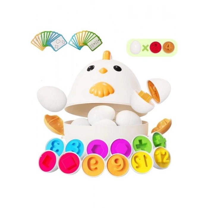 Learning Fun 24LÜ Yumurta Eşleştirme Oyunu Puzzle Game Montessori Stem Oyuncak