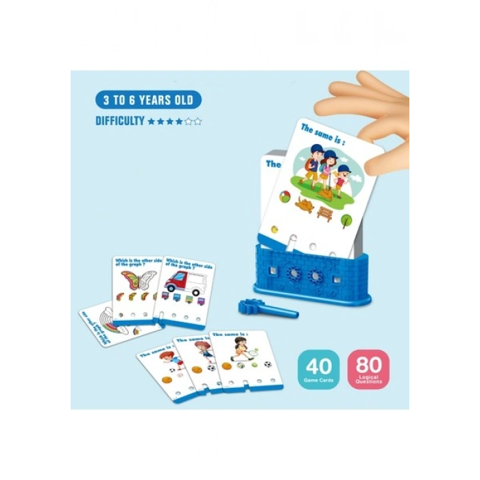 Learning Fun 3-6 Yaş Mantık Oyunu Okul Öncesi Eğitici Türkçe 40 Kart 80 Soru