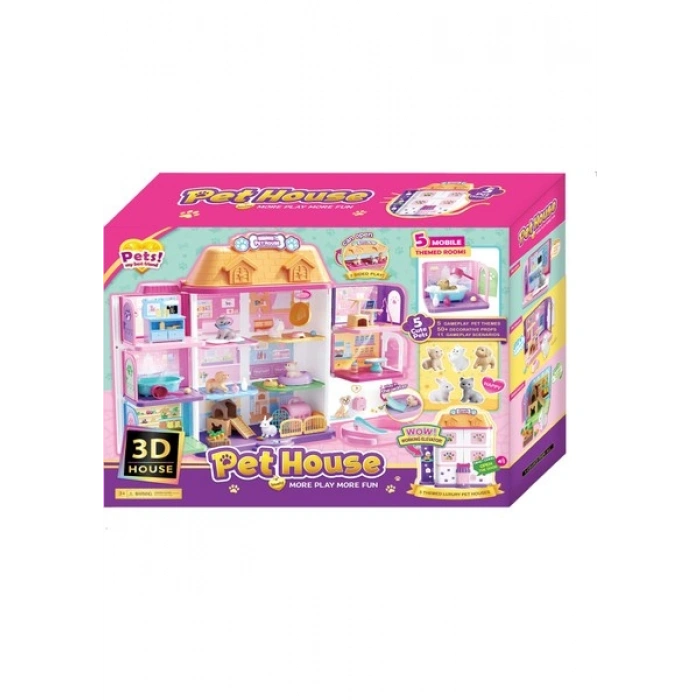 Learning Fun 98 Parça Evcil Hayvan Evi Pet House Oyun Evi