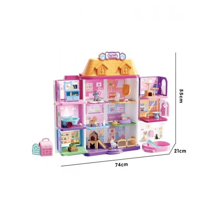 Learning Fun 98 Parça Evcil Hayvan Evi Pet House Oyun Evi