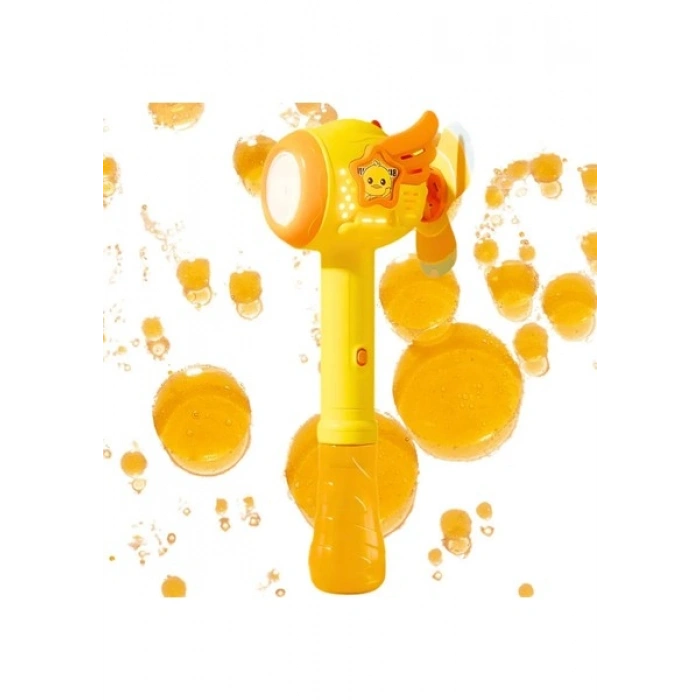 Learning Fun Arka Pervaneli Işıklı Pilli Oyuncak Baloncuk Tabancası Sevimli Ördek Köpük Makinesi Bubble Gun