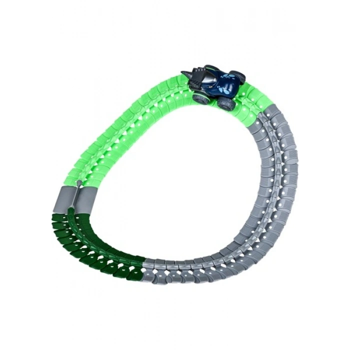 Learning Fun DIY Dino Track Esnek Raylı 138 Parça Yarış Pisti Pilli Arabalı