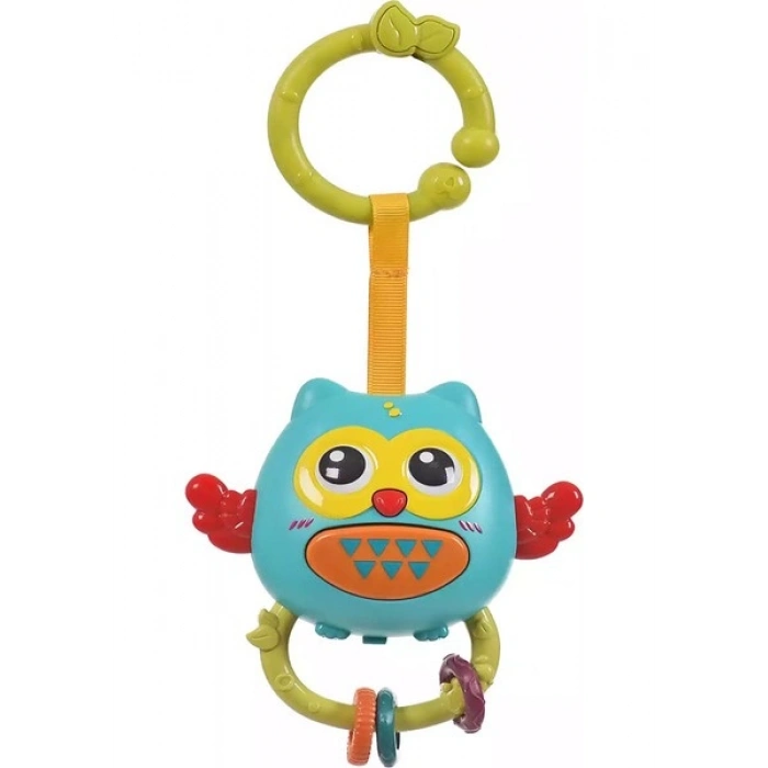 Learning Fun Işıklı Sesli Pilli Halkalı Çıngırak Sevimli Baykuş Duyusal Oyuncak