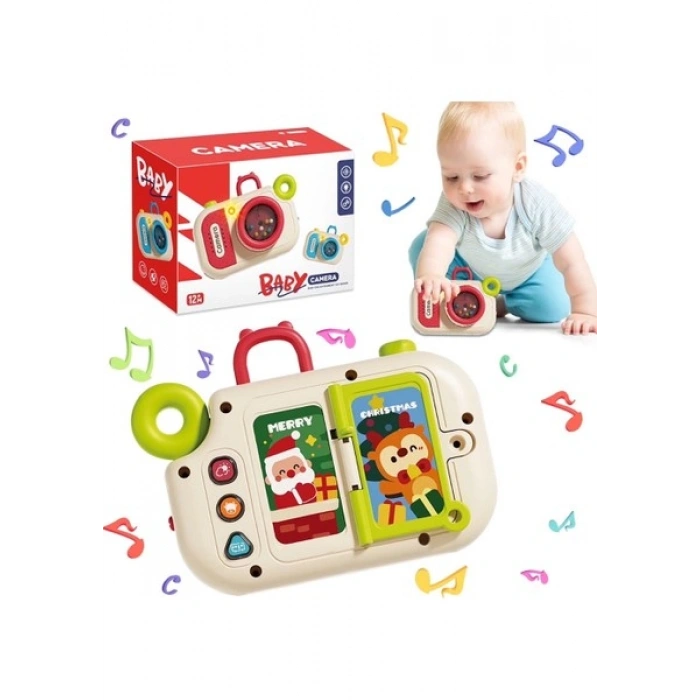 Learning Fun Kamera Şeklinde Duyusal Oyuncak Bebek Aktivite Oyuncağı