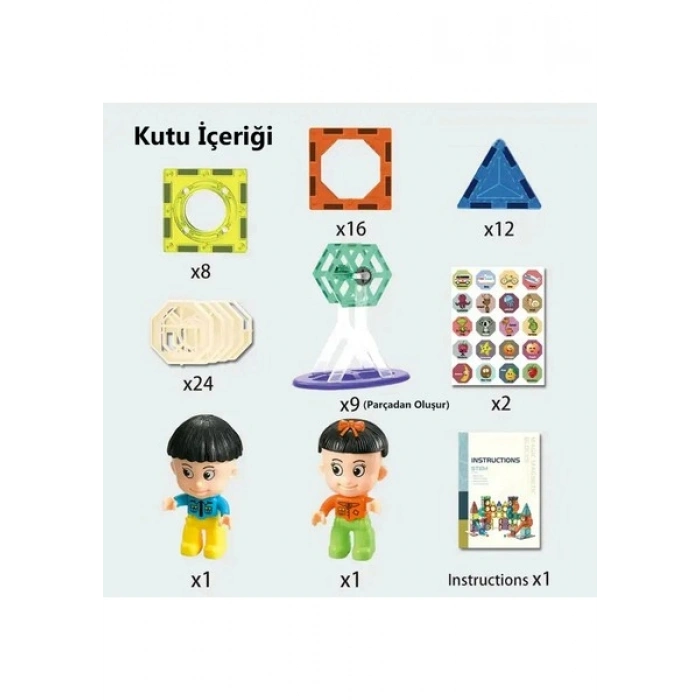 Learning Fun Magic Magnetic Blocks 71 Parça Manyetik Oyuncak Bloklar Seti