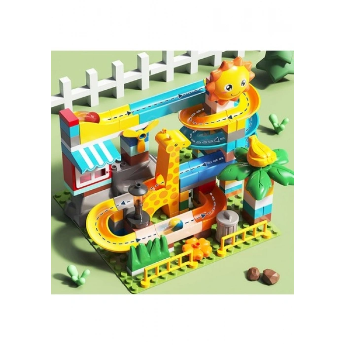 Learning Fun Marble Run Blok Yapı Seti 100 Parça - Zürafa