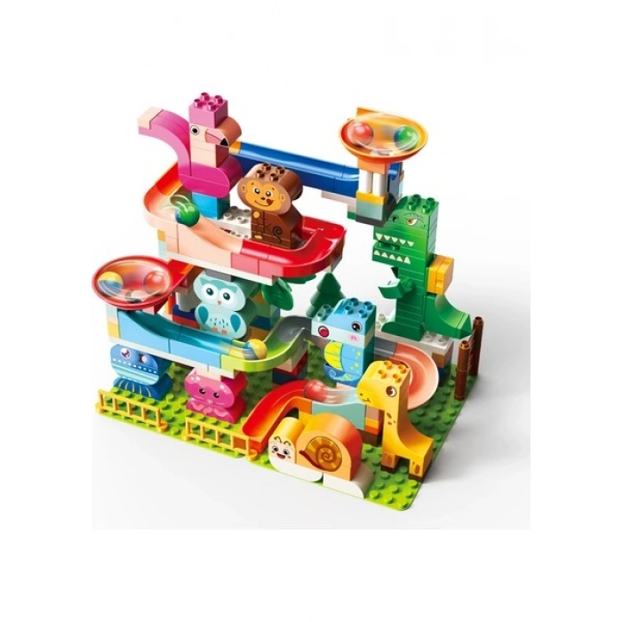 Learning Fun Marble Run Blok Yapı Seti 210 Parça Müzikli - Hayvanlar Alemi