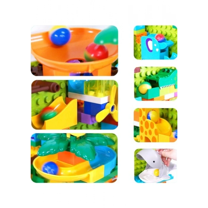 Learning Fun Marble Run Blok Yapı Seti 212 Parça - Duvar Model