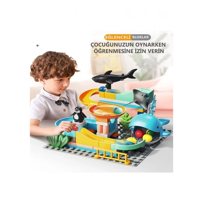 Learning Fun Marble Run Blok Yapı Seti 72 Parça - Okyanus Macerası