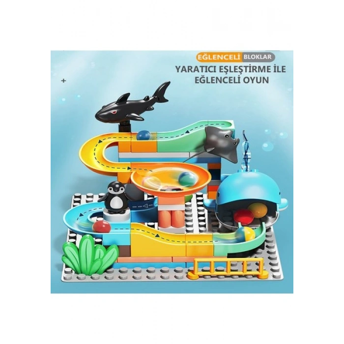 Learning Fun Marble Run Blok Yapı Seti 72 Parça - Okyanus Macerası