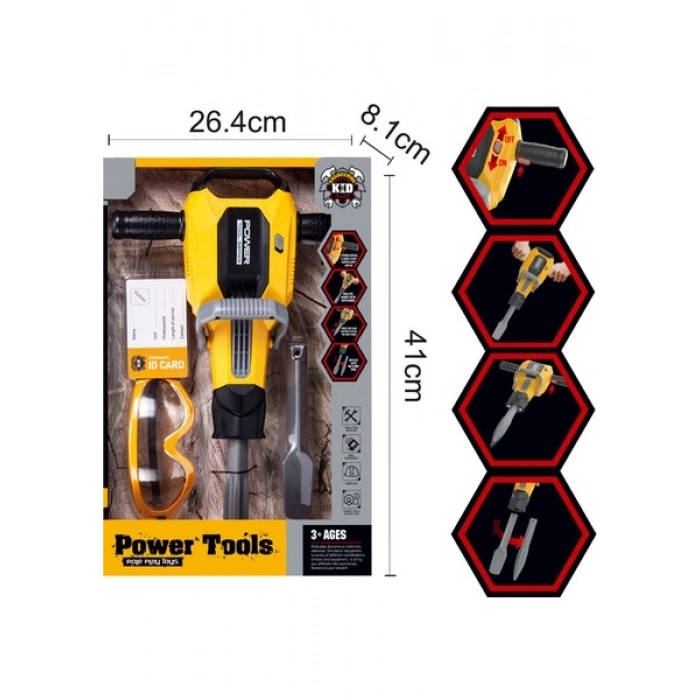 Learning Fun Oyuncak Hilti Seti ve Koruyucu Gözlük