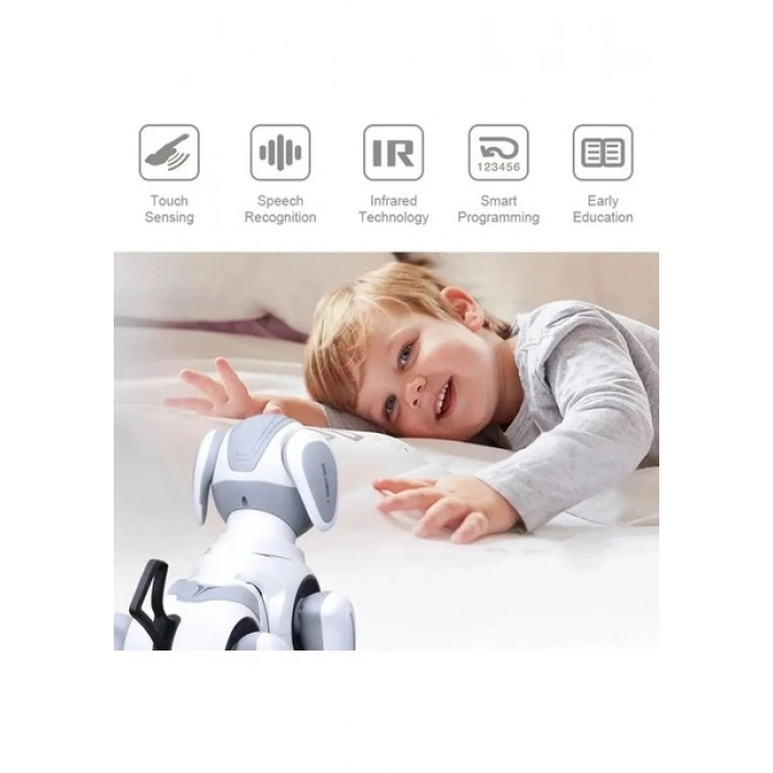 Learning Fun Uzaktan Kumandalı Şarjlı Akıllı Programlanabilir Hareket Sensörlü Robot Köpek