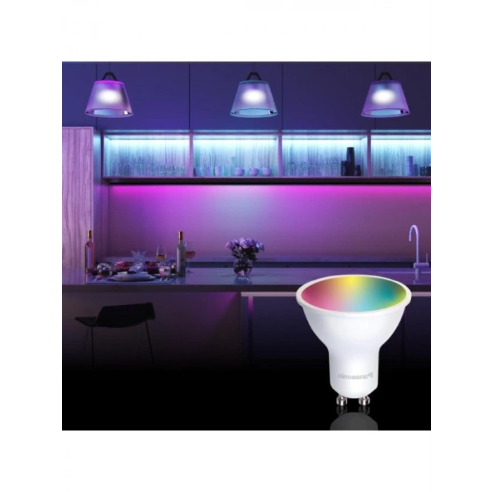 LED Akıllı RGB GU10 Lamba - Wi-Fi ve Bluetooth Uyumlu, 4W
