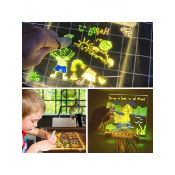 LED Işıklı Çizim Panosu, Silinebilir Not Tahtası