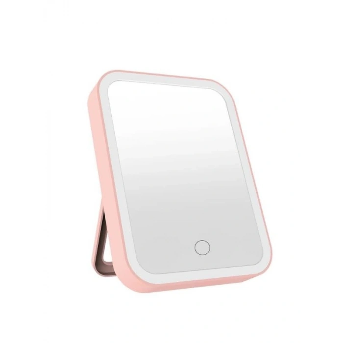 Led Işıklı Dokunmatik Makyaj Aynası - Pembe Renk